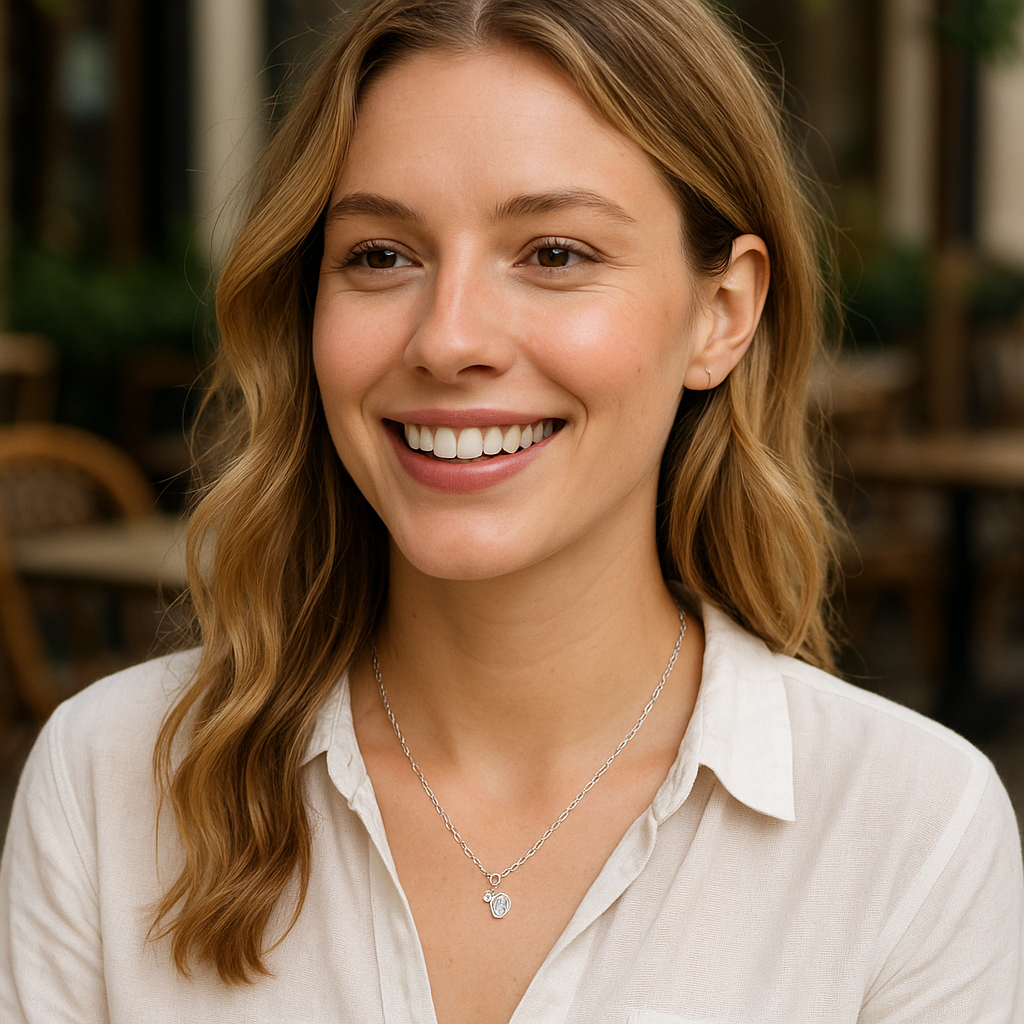 Silver March Birthstone Genuine Aquamarine & Lab-Created Diamond Mini Paperclip Necklace