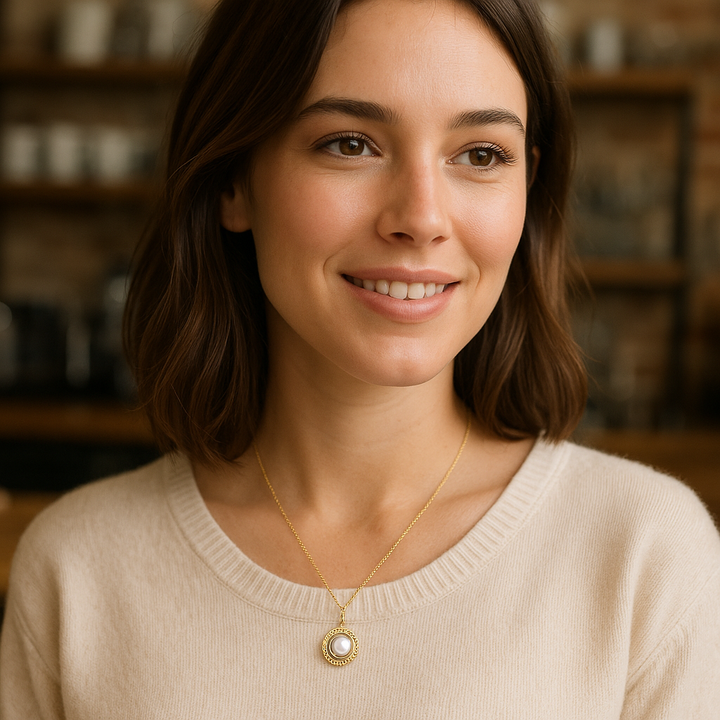 6-6.5mm Freshwater Pearl Necklace in 14K Yellow Gold