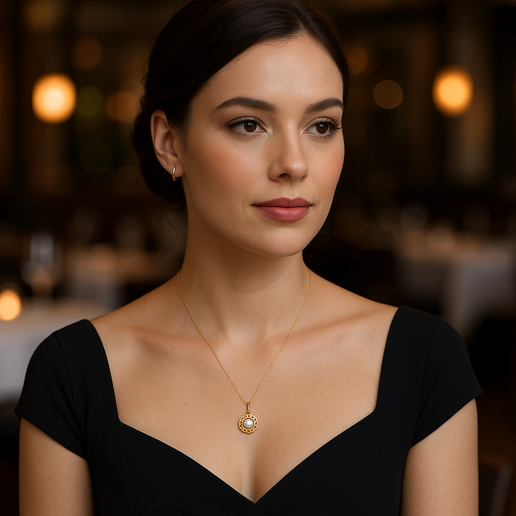 6-6.5mm Freshwater Pearl Necklace in 14K Yellow Gold