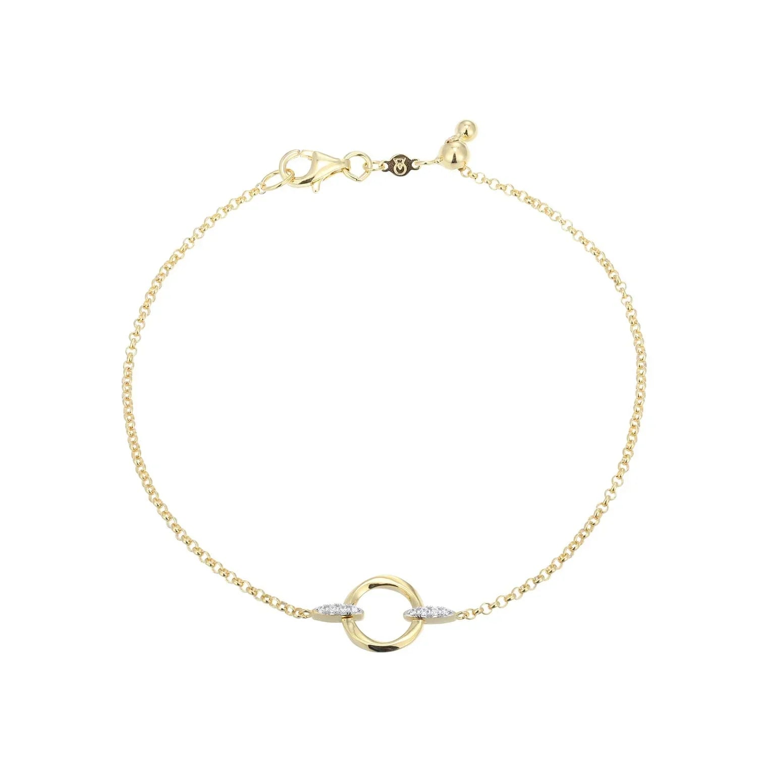 women wearing diamond-yellow-circle-bracelet
