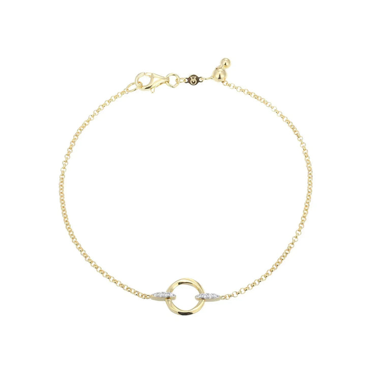 women wearing diamond-yellow-circle-bracelet