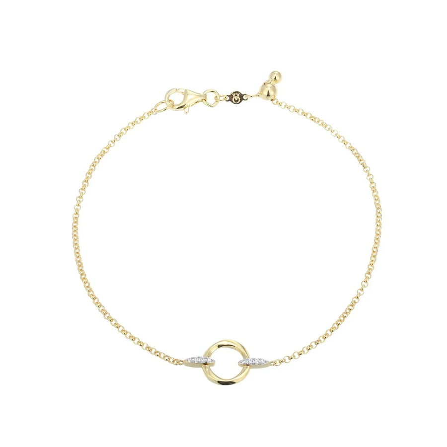 women wearing diamond-yellow-circle-bracelet