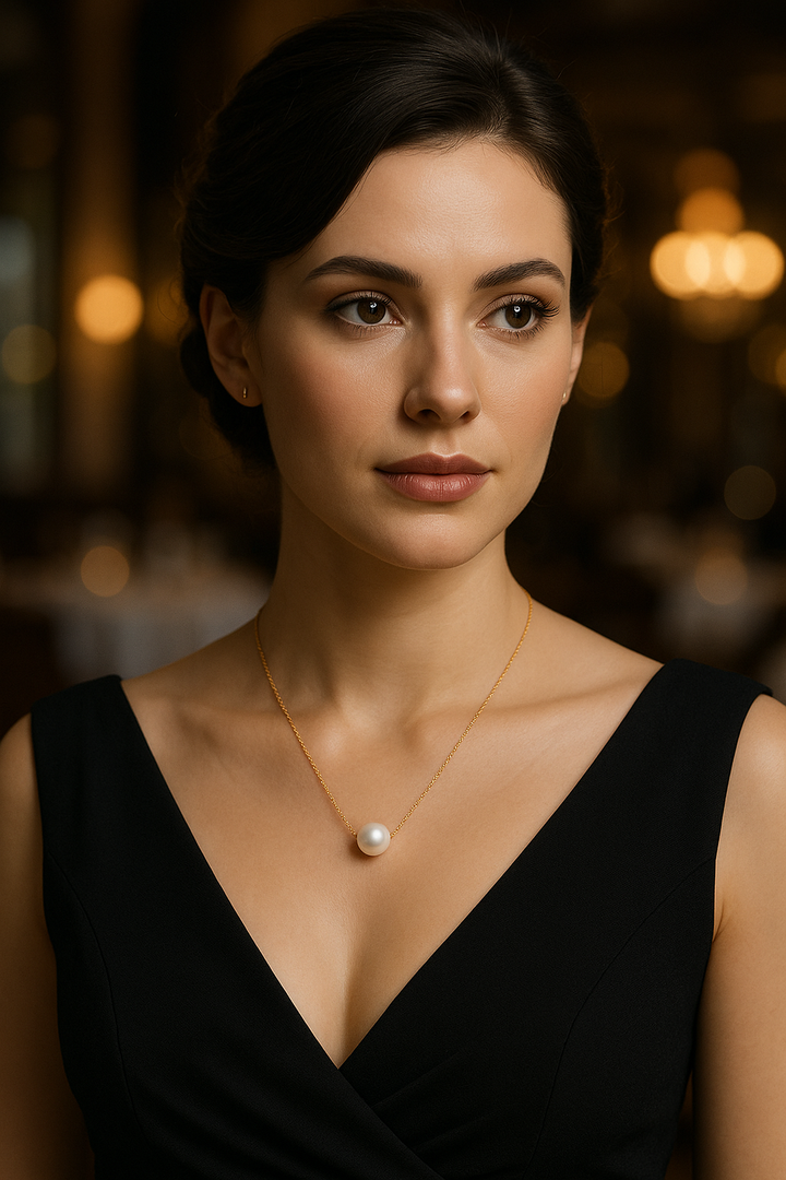 7.5-8mm Freshwater Pearl Necklace in 14K Gold