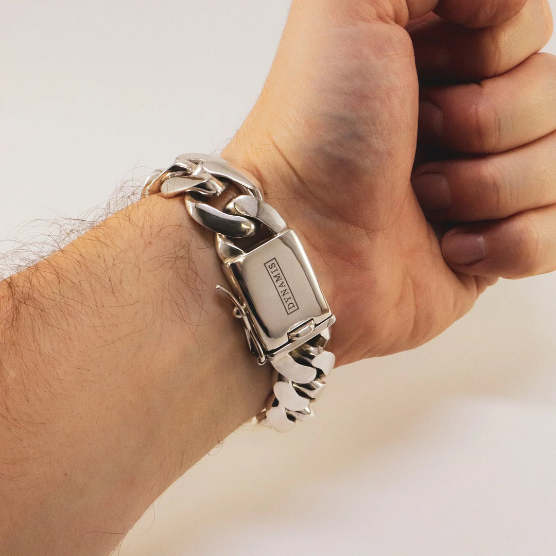 Silver Cuban bracelet (20 mm)