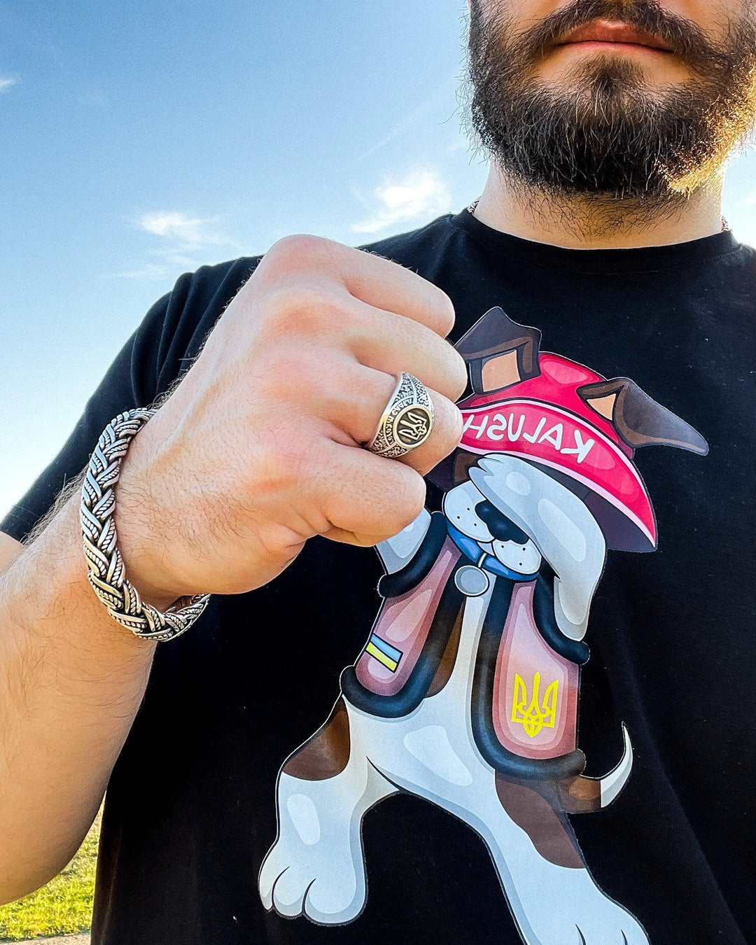 Glory to Ukraine Silver Ring