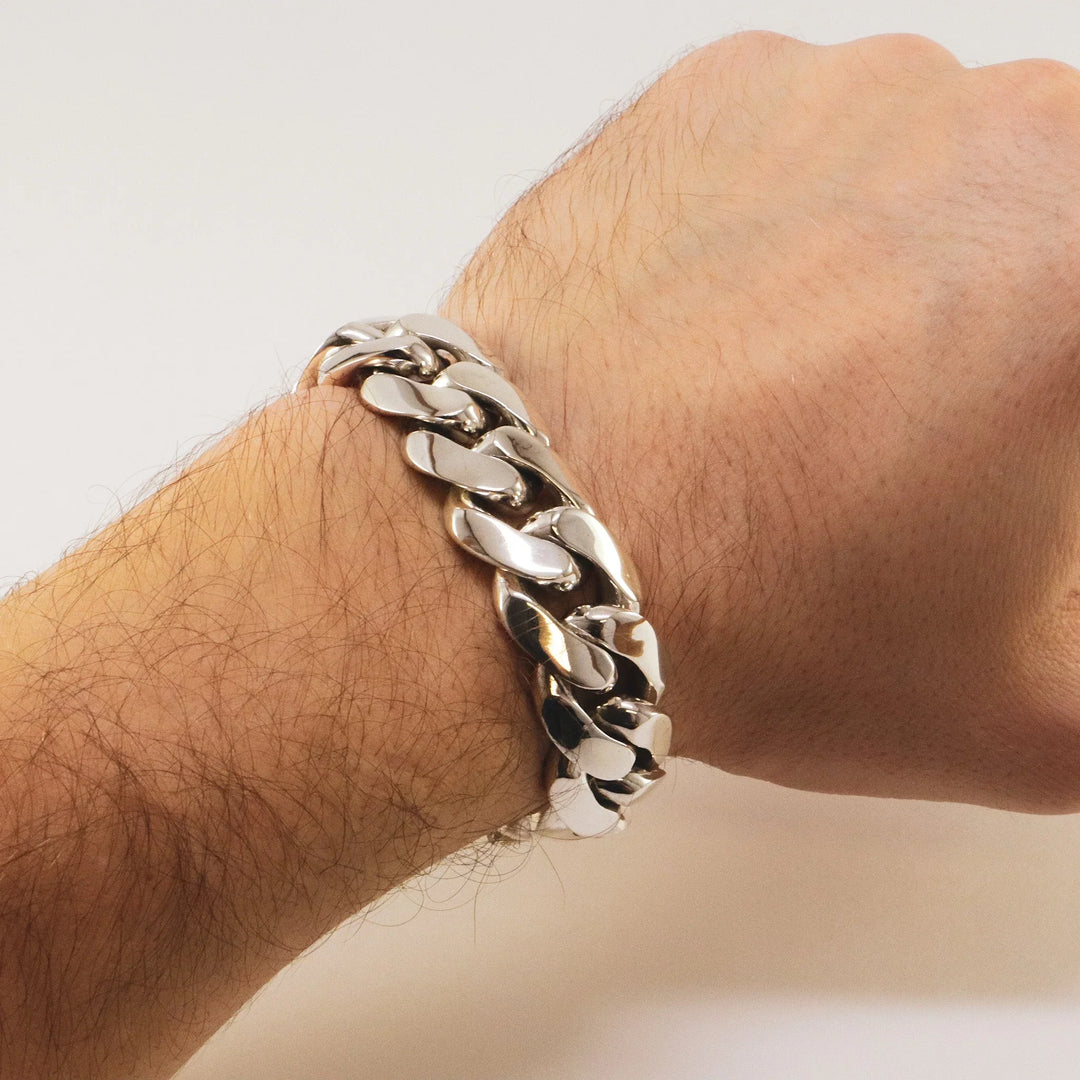 Silver Cuban bracelet (20 mm)