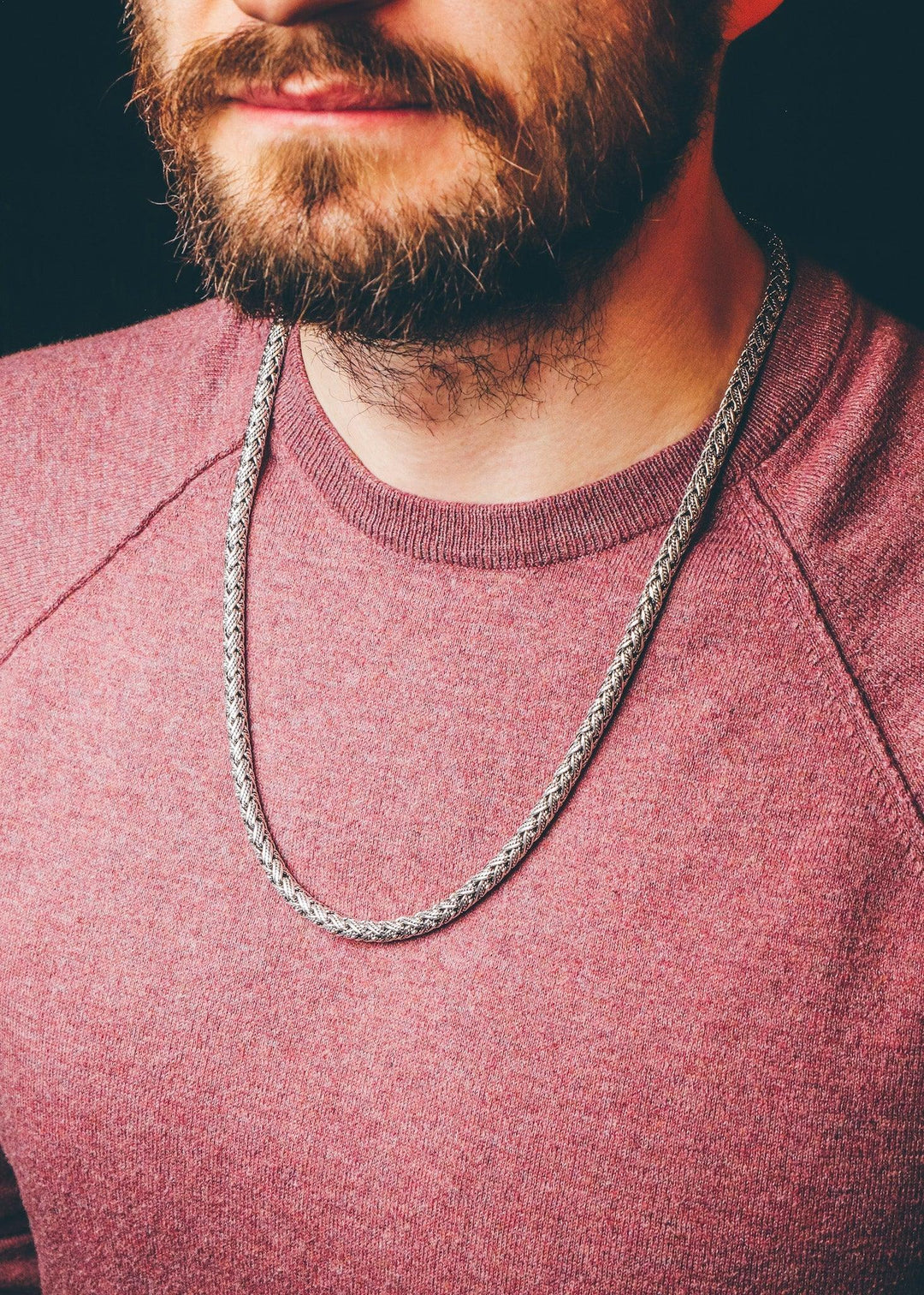 Heavy silver Bali necklace (6 mm)