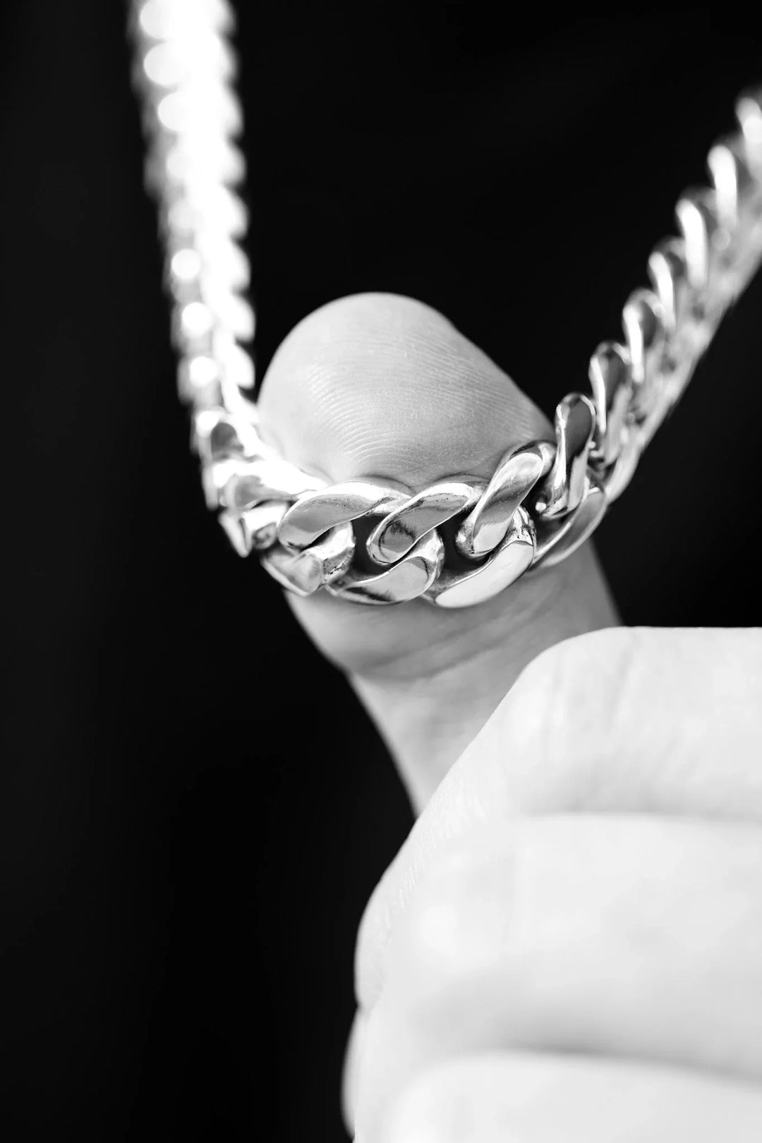 Heavy silver Cuban necklace (12 MM)