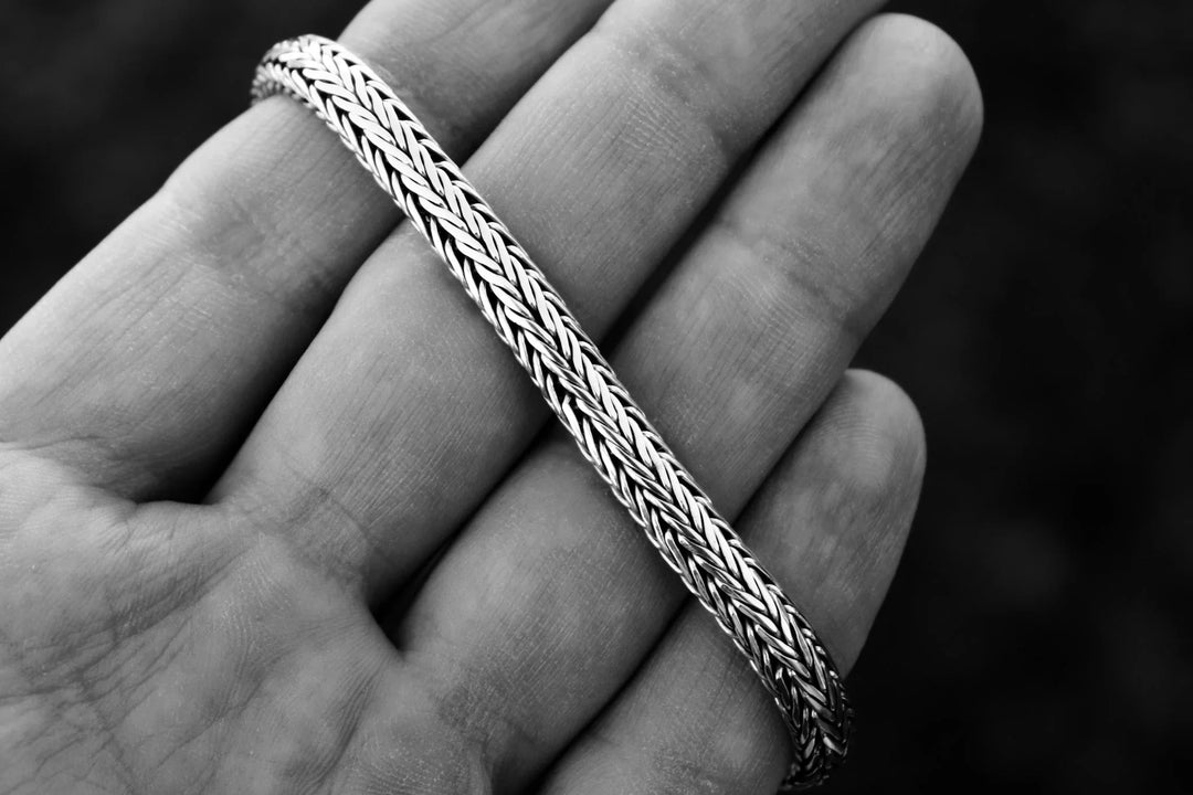 Foxtail link silver bracelet (6.5 mm)