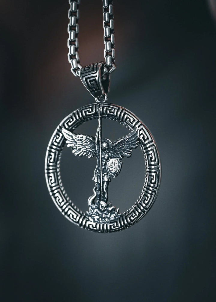 St. Michael the Archangel Silver Pendant