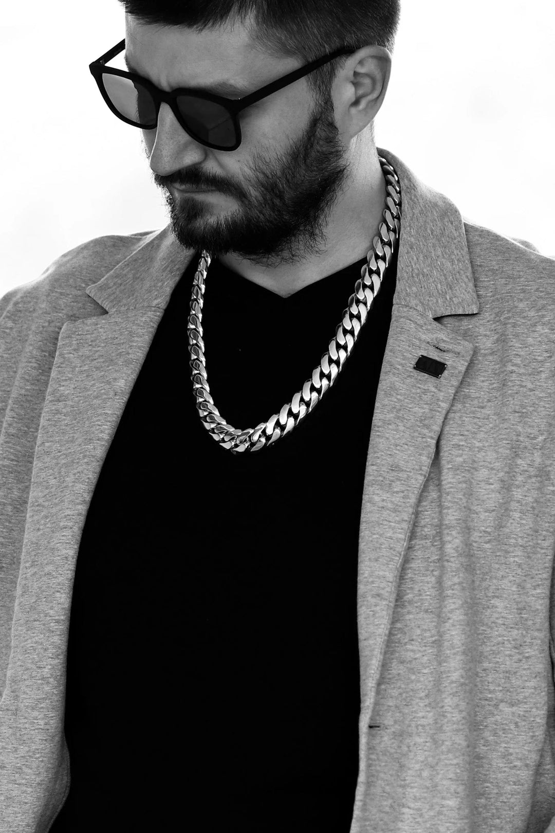 CHUNKY SILVER CUBAN NECKLACE (20 MM)