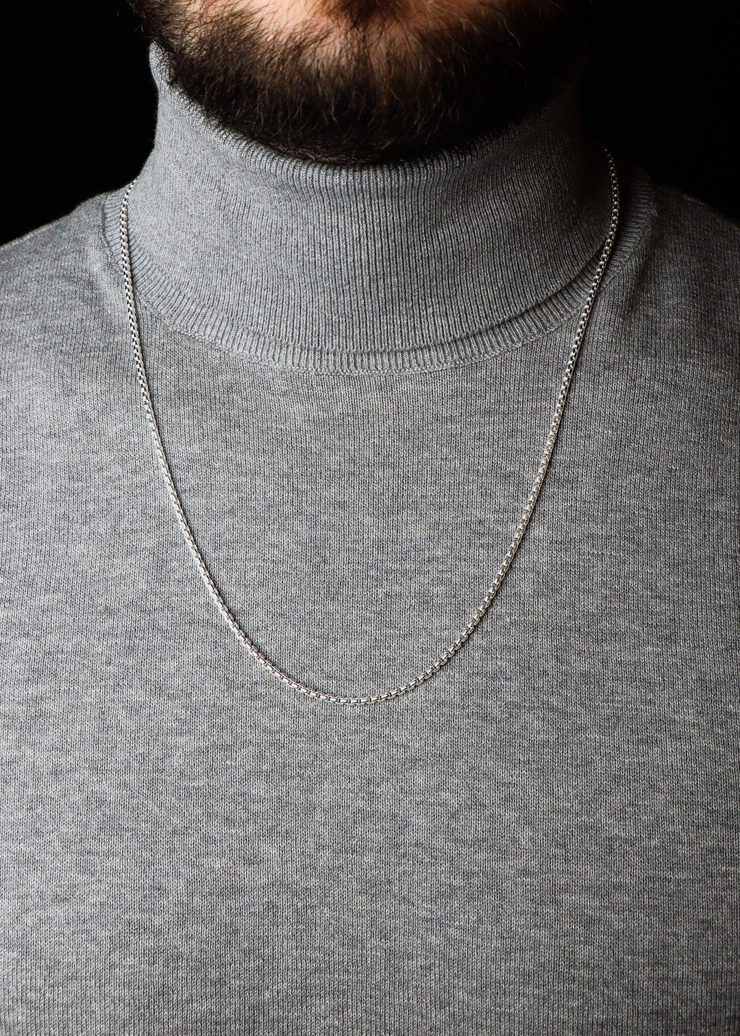 Round Box Silver Chain (2.6 mm)