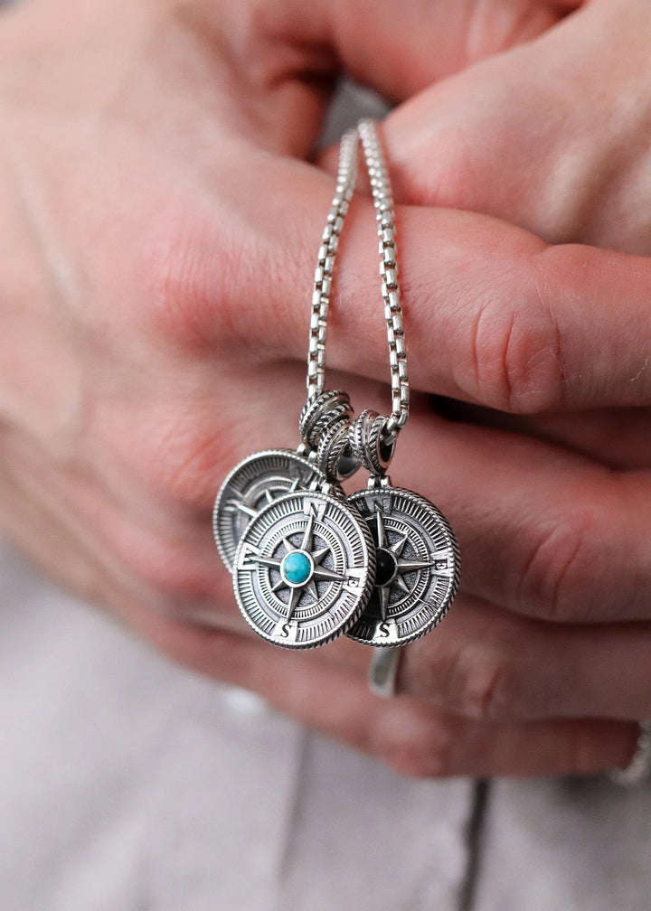 Silver Compass Pendant