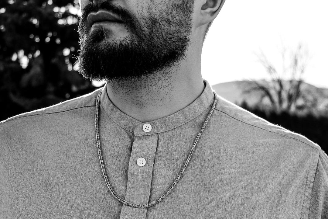 Foxtail silver necklace (3 mm)