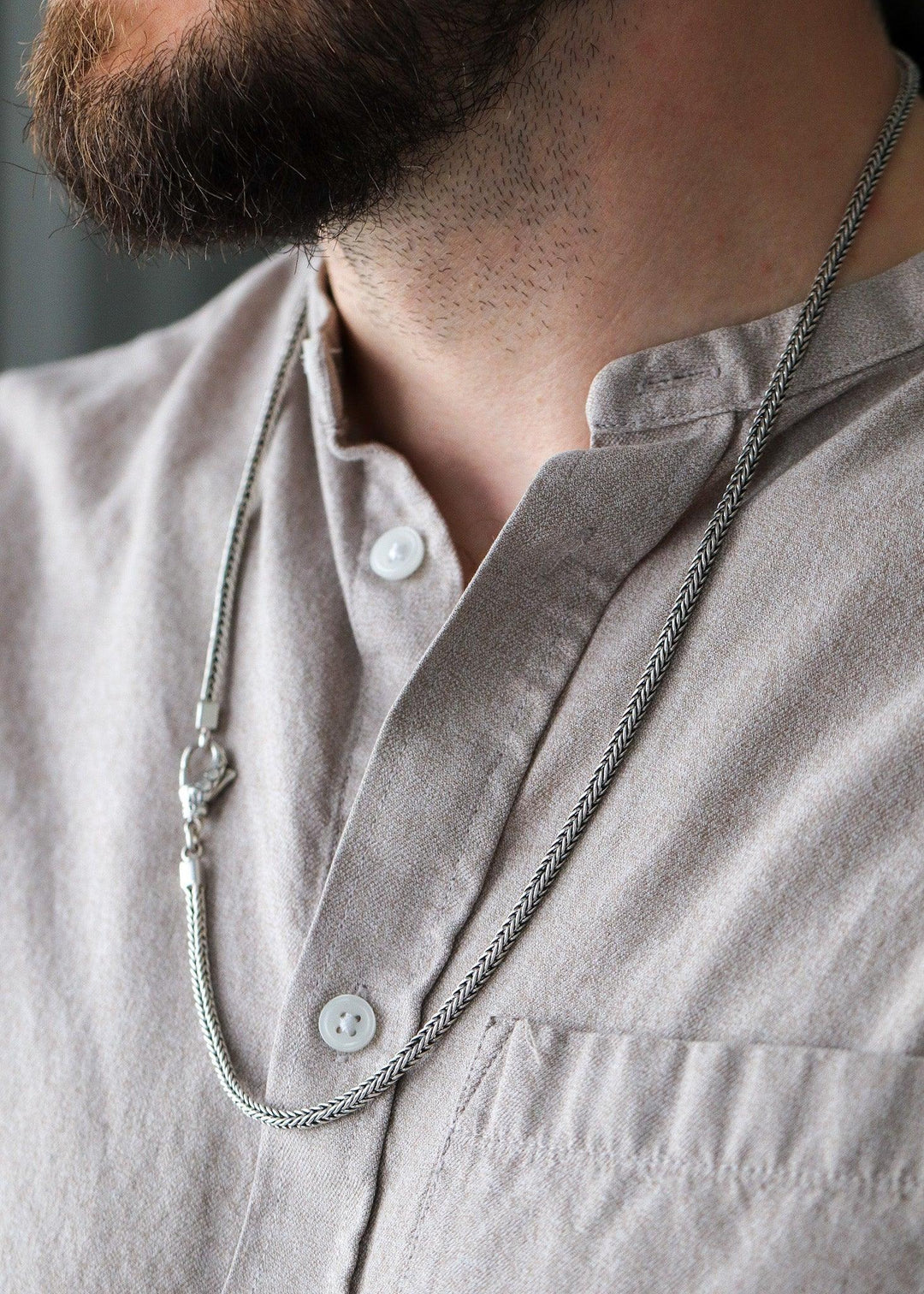 Foxtail silver necklace (3 mm)