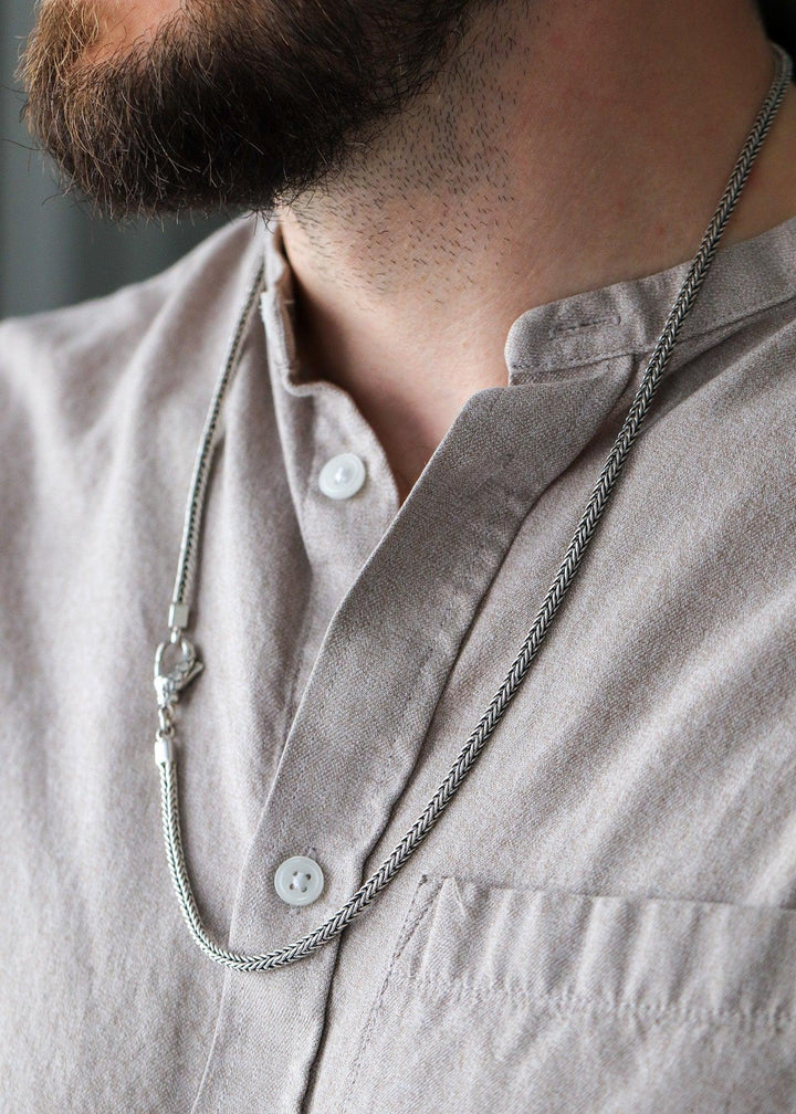 Foxtail silver necklace (3 mm)