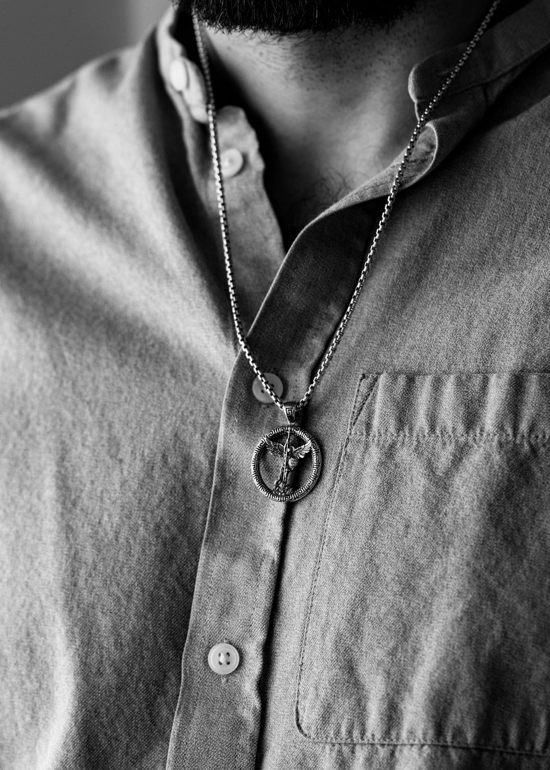 14k Yellow Gold St. Michael the Archangel Pendant