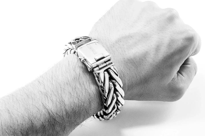 Foxtail Chunky Silver Bracelet (20 MM)