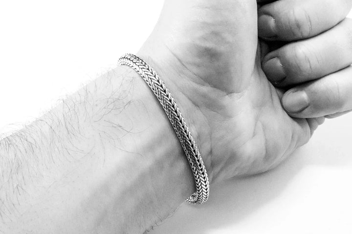Foxtail link silver bracelet (6.5 mm)