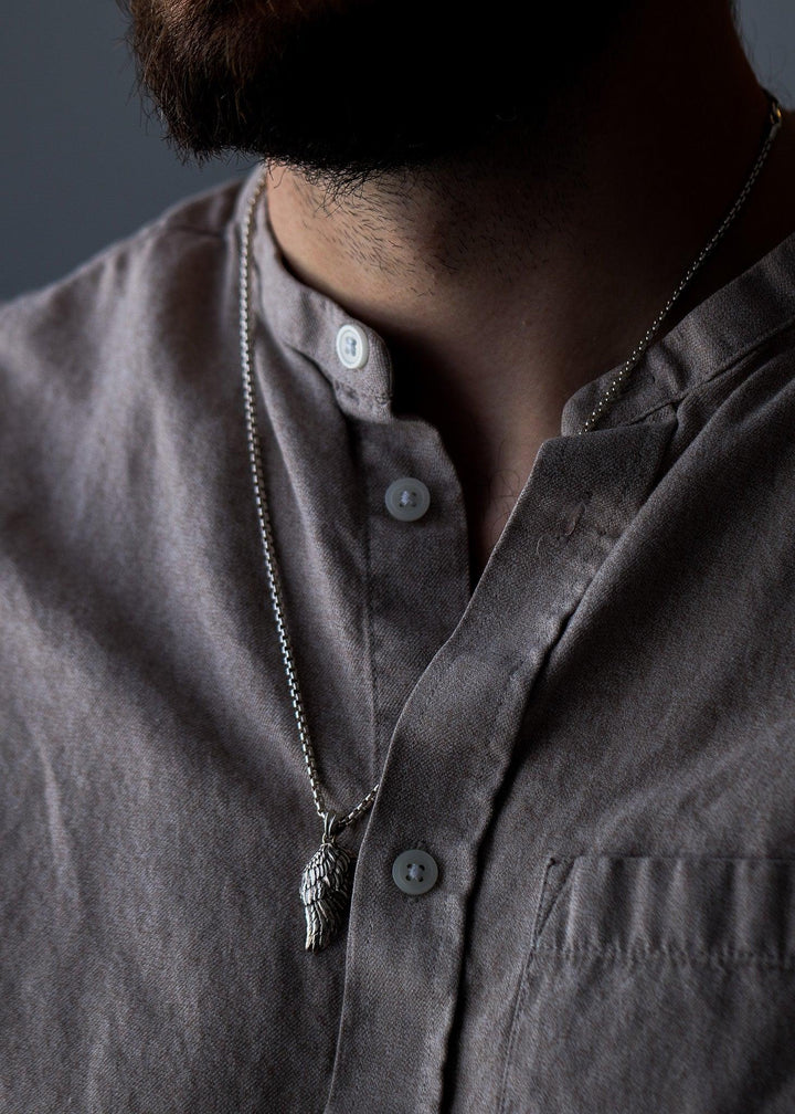 Silver Angel Wing Pendant M