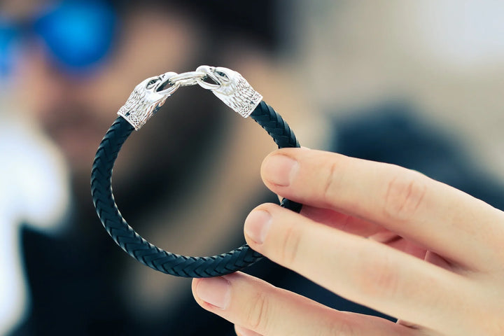Eagle Leather bracelet (8 mm)