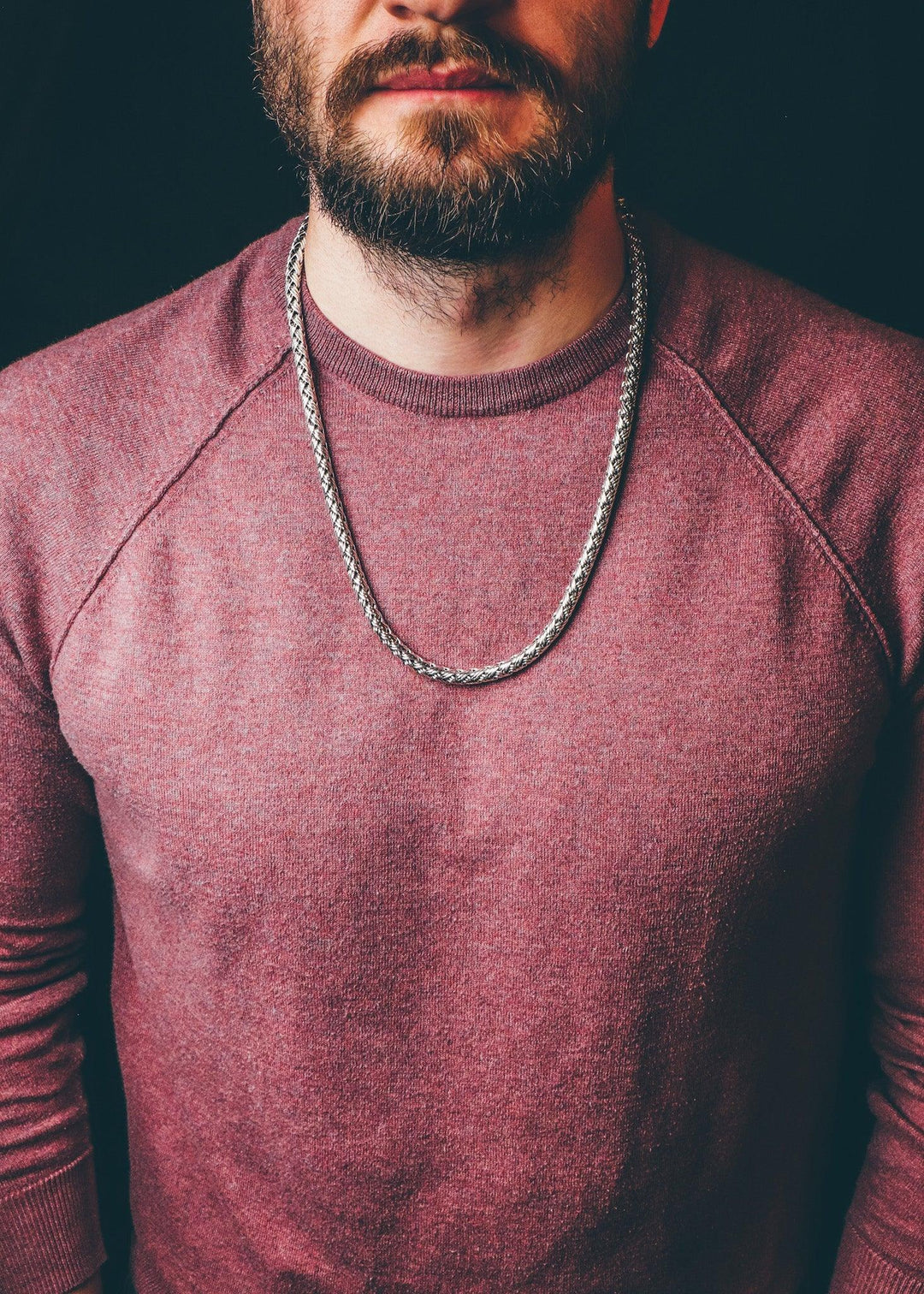 Heavy silver Bali necklace (7 mm)