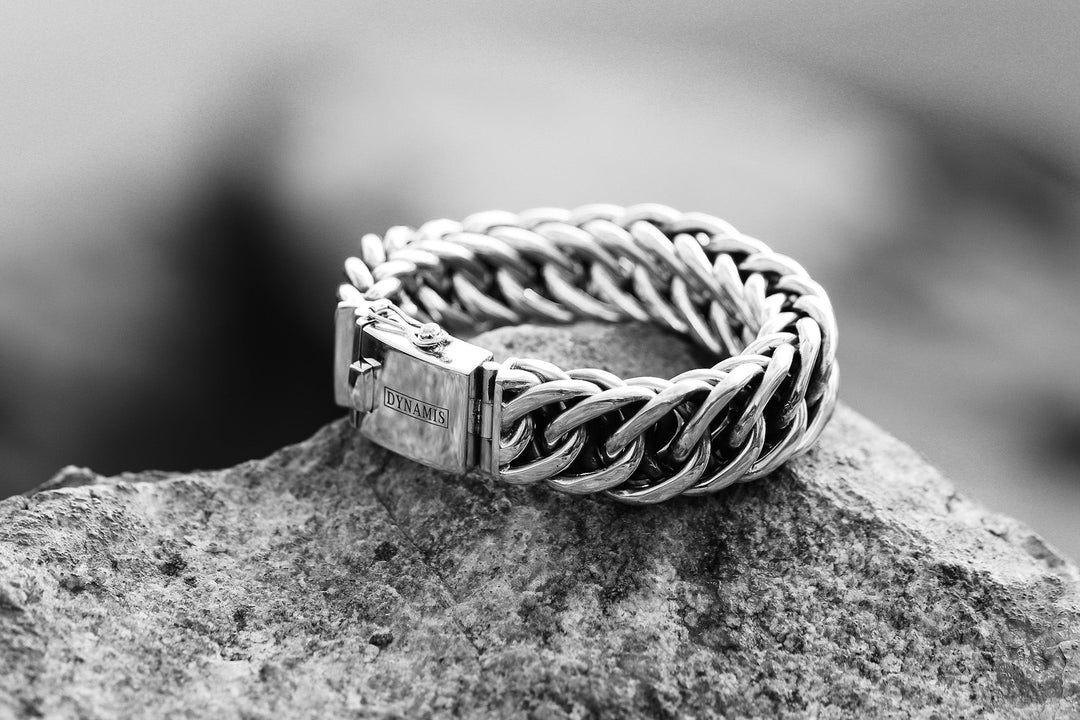 Persian chunky silver bracelet (20 mm)