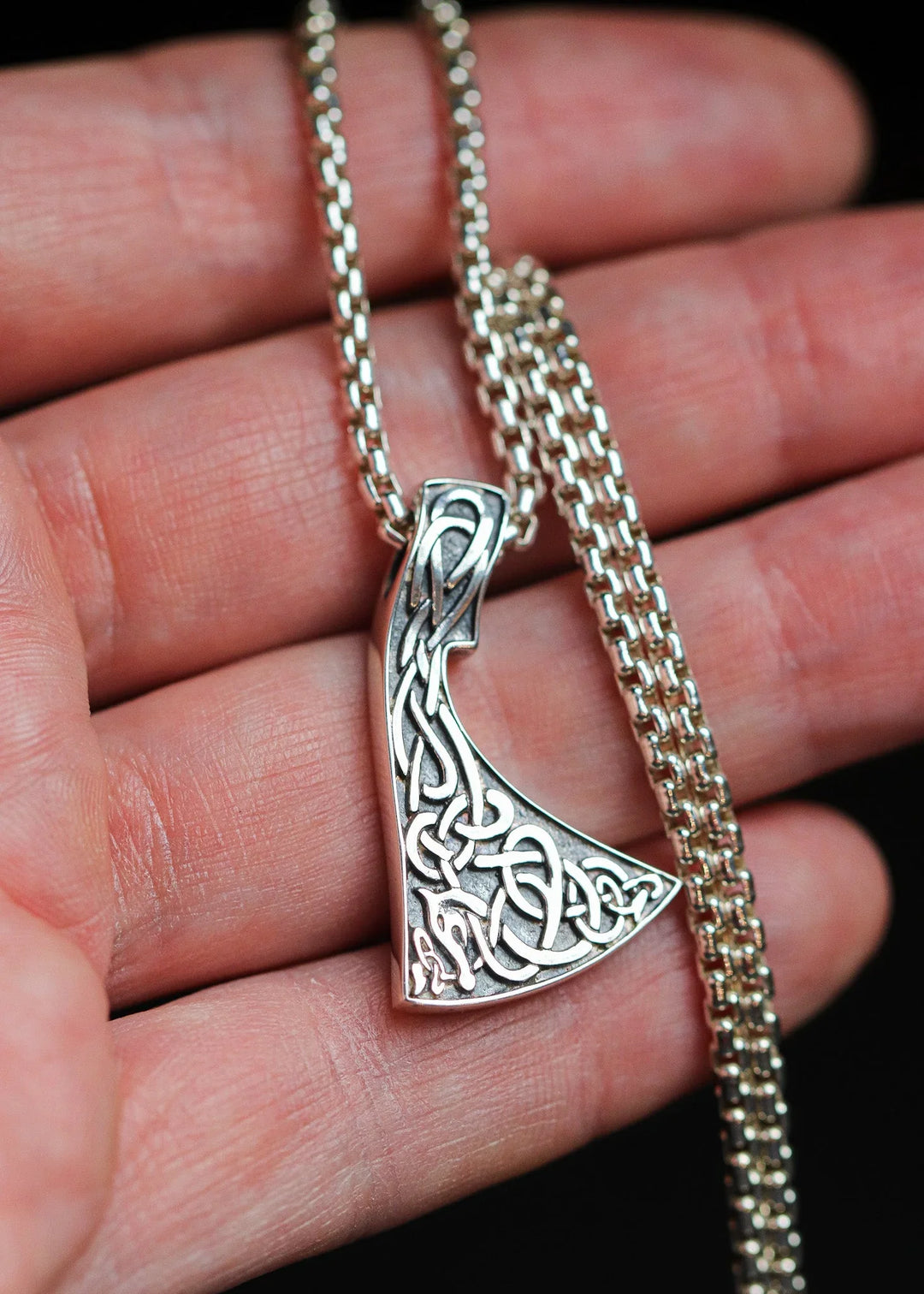 Silver Viking Axe Pendant
