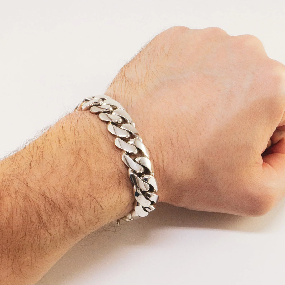 Silver Cuban bracelet (16 mm)