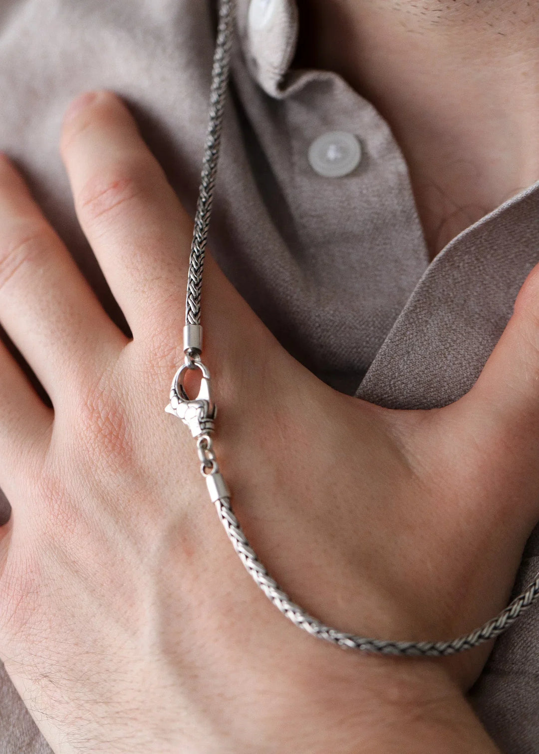 Bali silver necklace (3 mm)