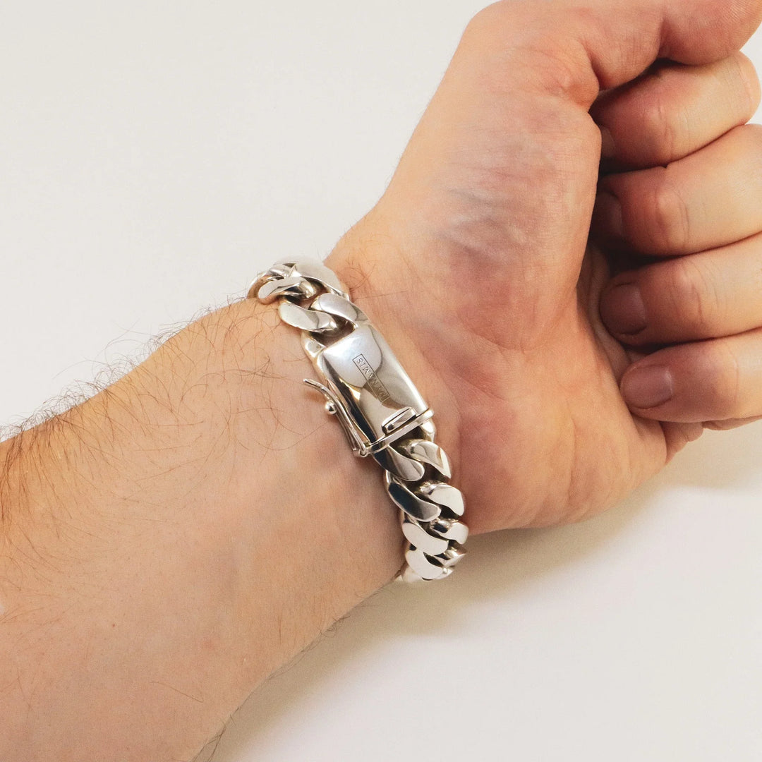 Silver Cuban bracelet (16 mm)