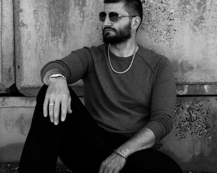 Heavy Silver Bali Necklace (8 MM)