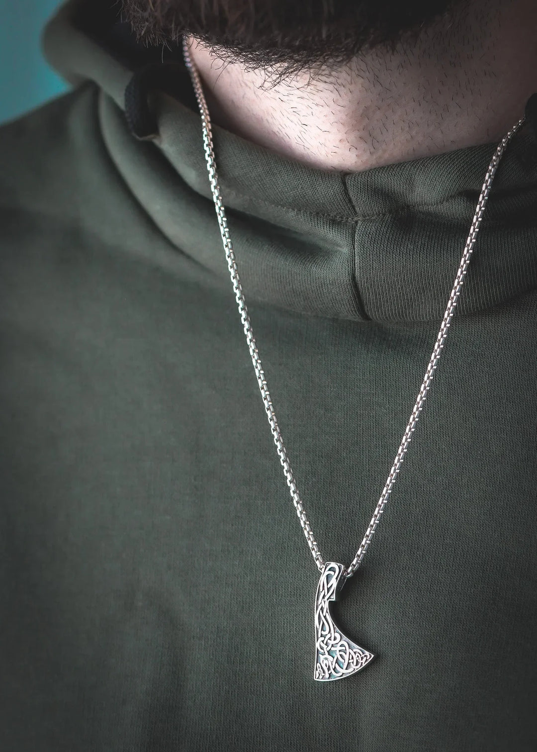 Silver Viking Axe Pendant