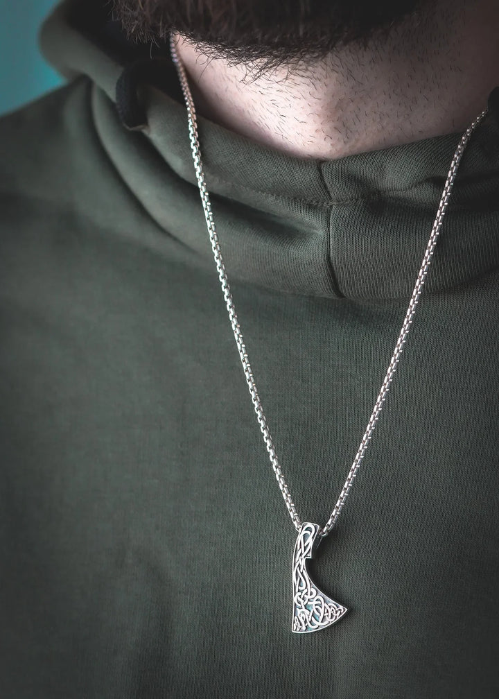 Silver Viking Axe Pendant