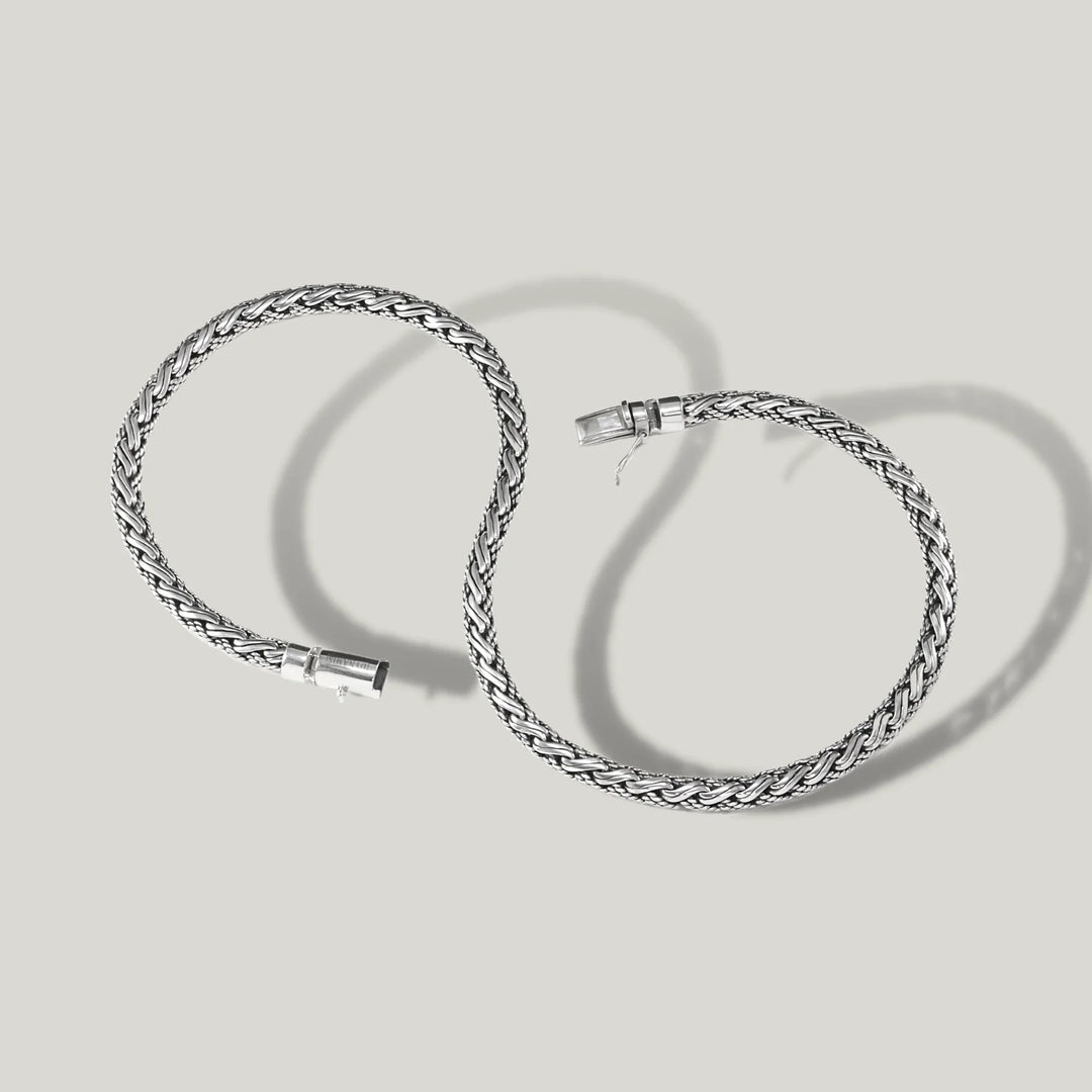 Heavy Silver Bali Necklace (8 MM)