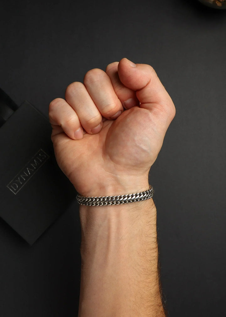 The Rattler - Woven Snake Silver 2.0 Bracelet