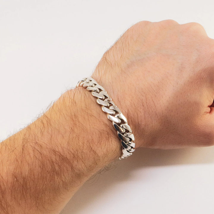 Silver Cuban Bracelet (12 mm)