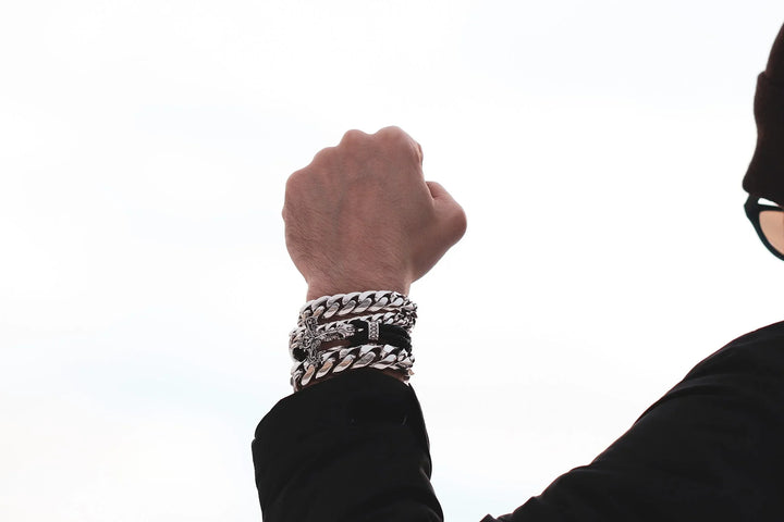 Silver Cuban bracelet (16 mm)