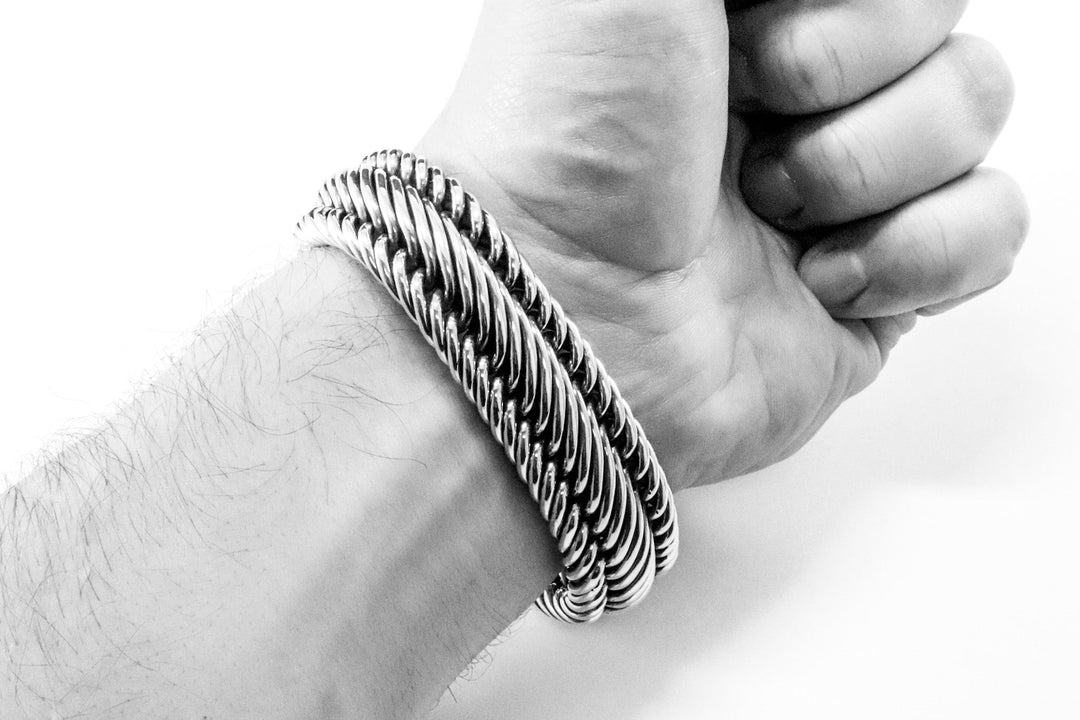 Bali chunky silver bracelet (20 mm)