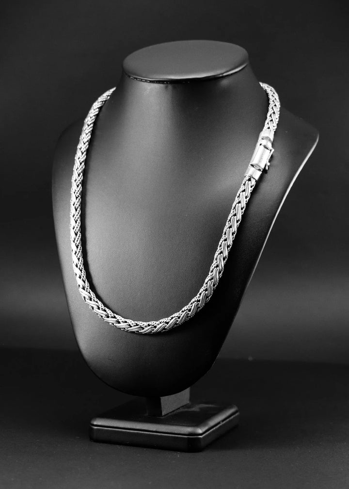 Heavy Silver Bali Necklace (8 MM)