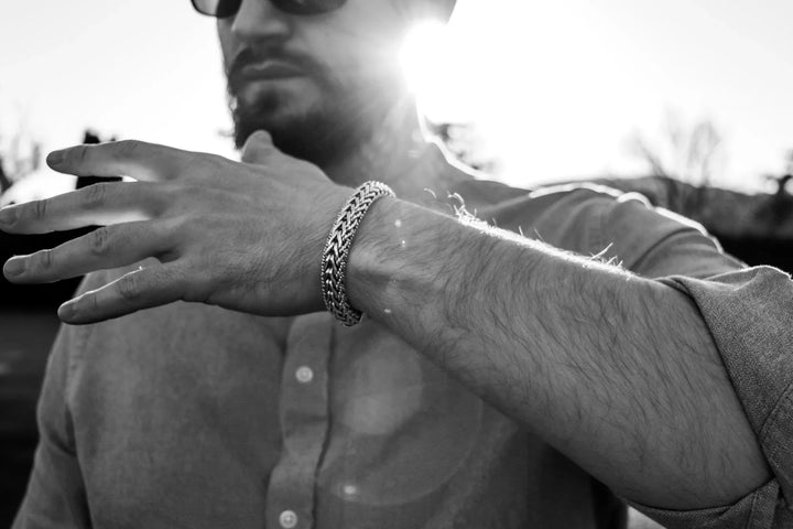 Heavy Bali silver bracelet (12 mm)