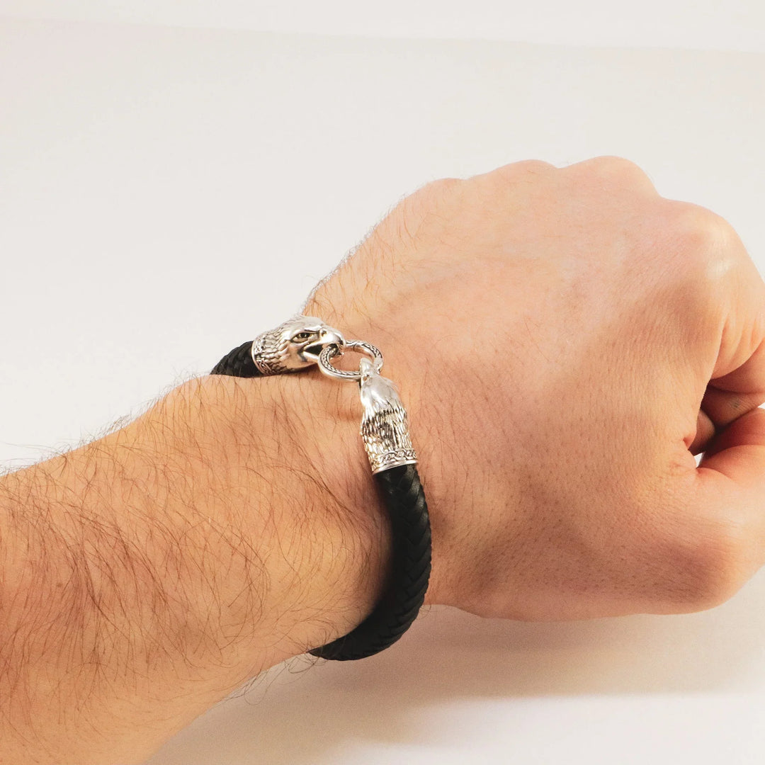 Eagle Leather bracelet (8 mm)