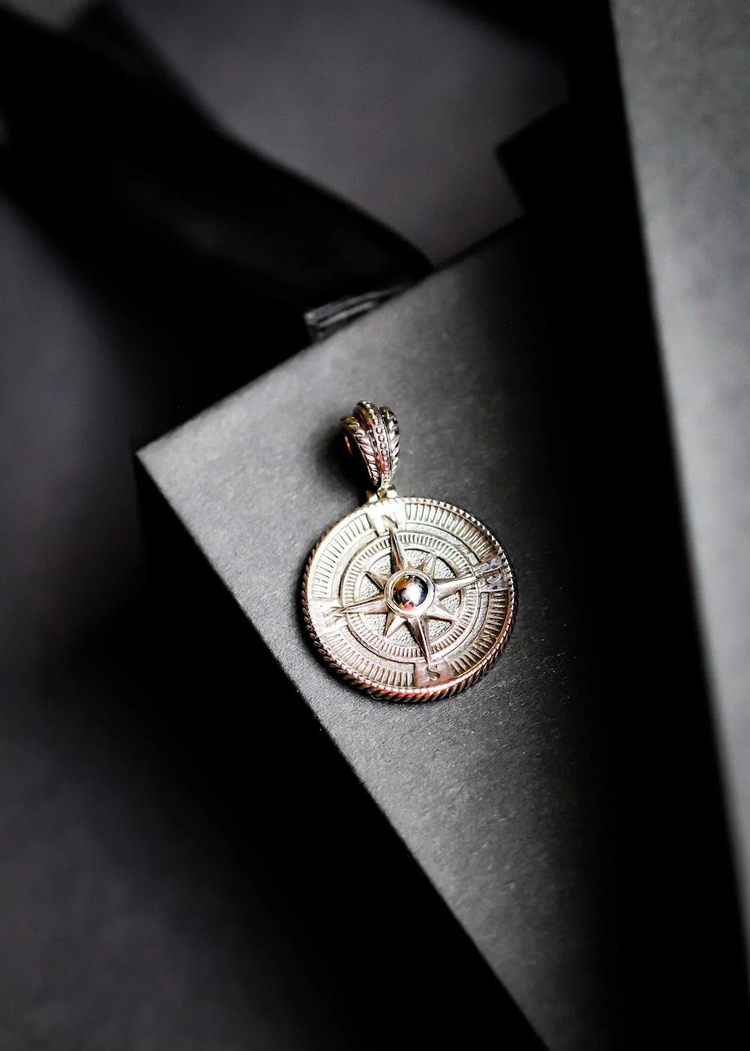 Silver Compass Pendant
