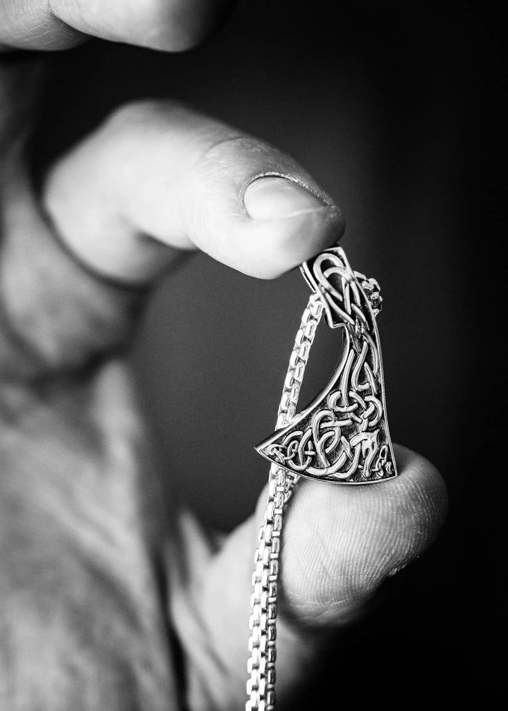Silver Viking Axe Pendant