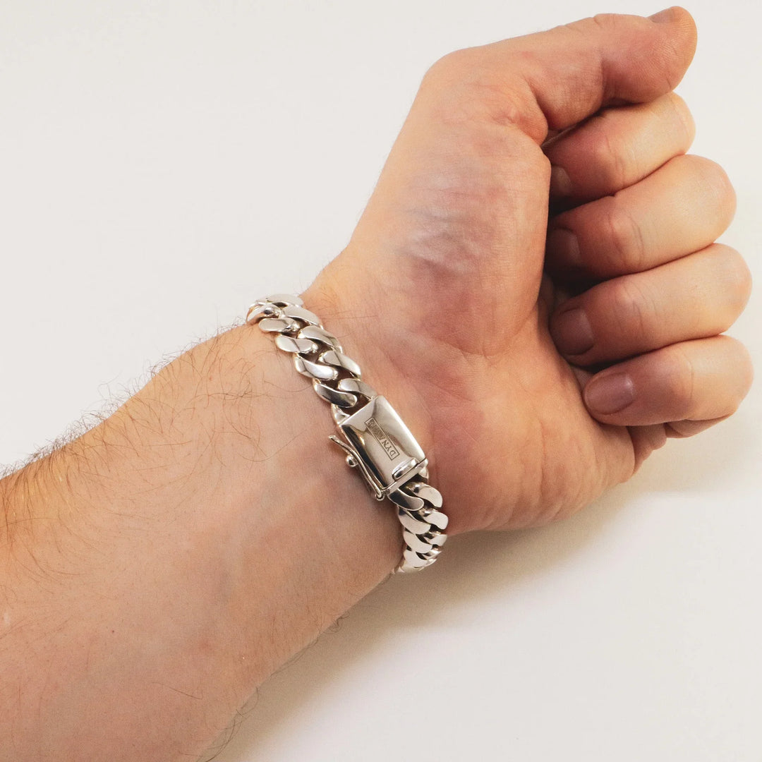 Silver Cuban Bracelet (12 mm)