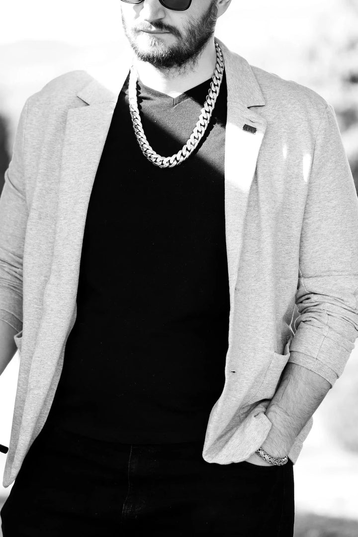 CHUNKY SILVER CUBAN NECKLACE (20 MM)