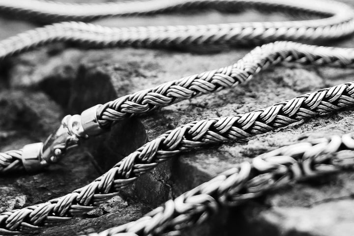 Heavy silver Bali necklace (7 mm)