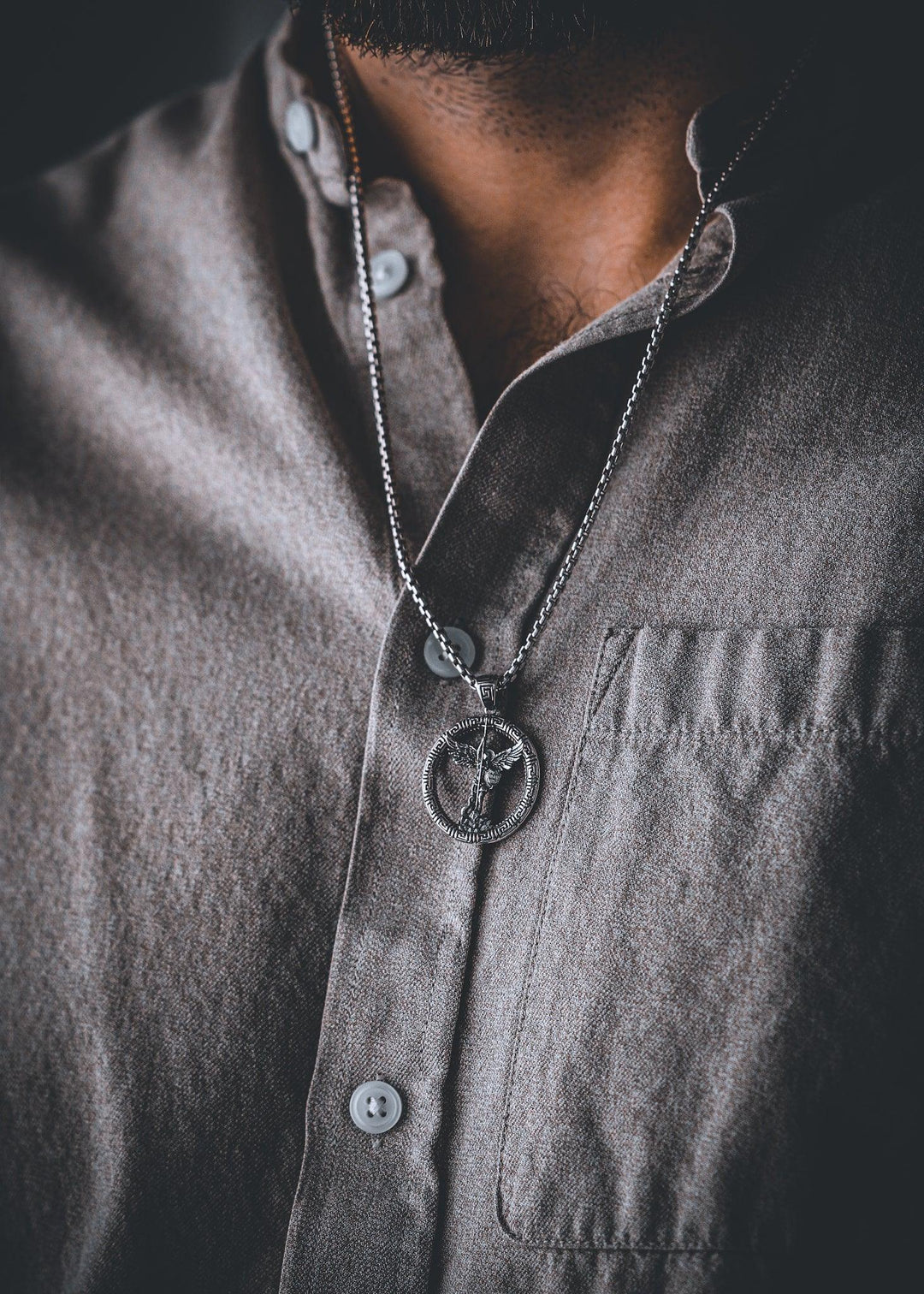 St. Michael the Archangel Silver Pendant