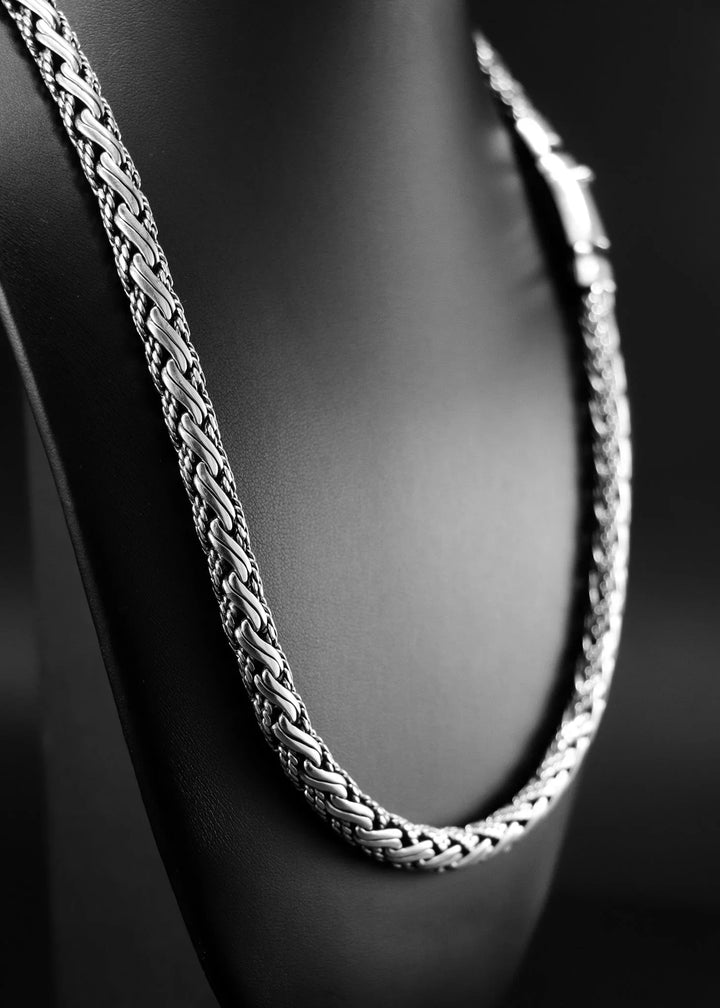 Heavy Silver Bali Necklace (8 MM)