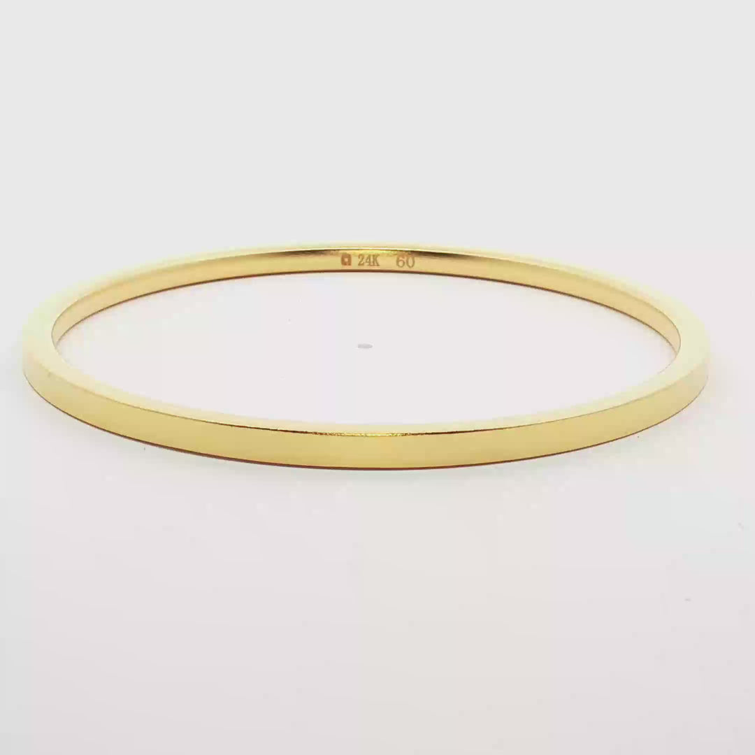 24k Gold Matte Polished Bracelet